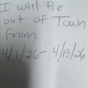 Black Ink Handwritten Note on White Paper